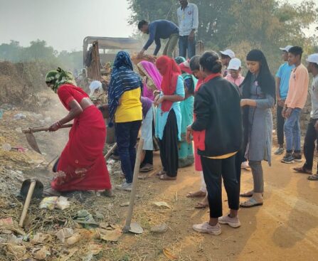 शासकीय एकलव्य महाविद्यालय द्वारा चलाया गया स्वच्छता अभियान