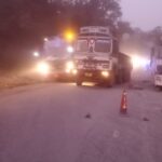 मरकाटोला घाटी के पास ट्रक चालक की लापरवाही